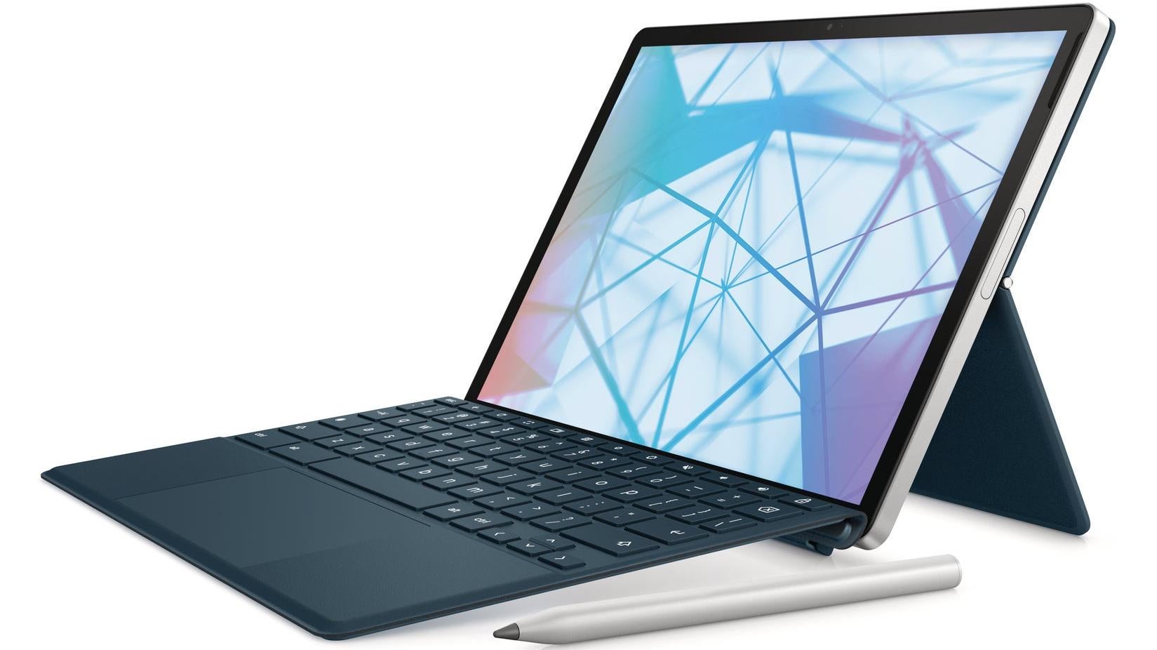 HP's Chromebook x2 11 will come bundled with its detachable keyboard and a stylus included. (Image: HP)