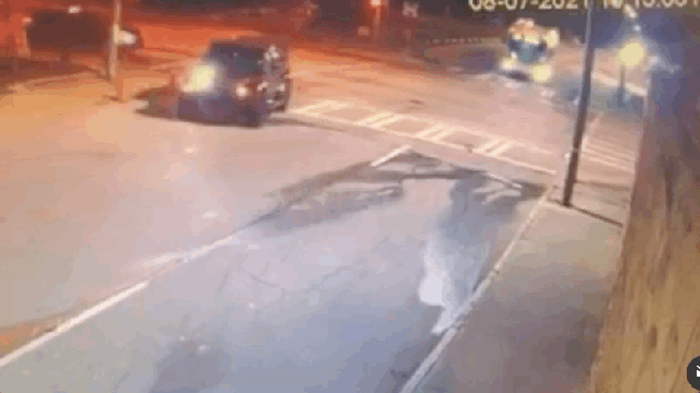 Bus Slams Into Car That Ran A Red Light And Pushes It A Half Kilometre