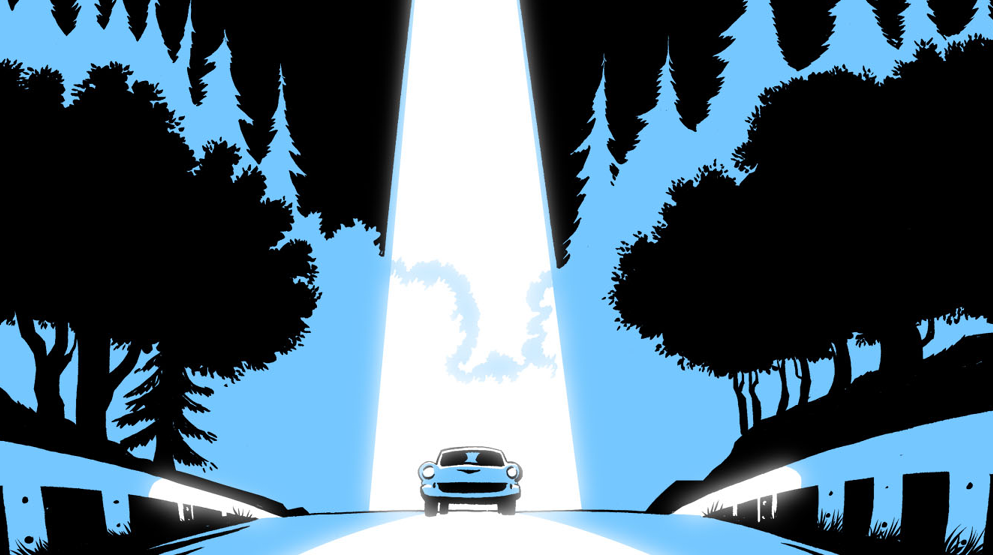 A crop of an image from James Tynion IV's upcoming Blue Book. (Image: Michael Avon Oeming)