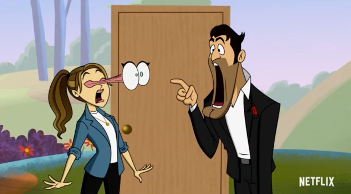 Chloe and Lucifer get animated, and they're just as shocked as we are! (Screenshot: Netflix)