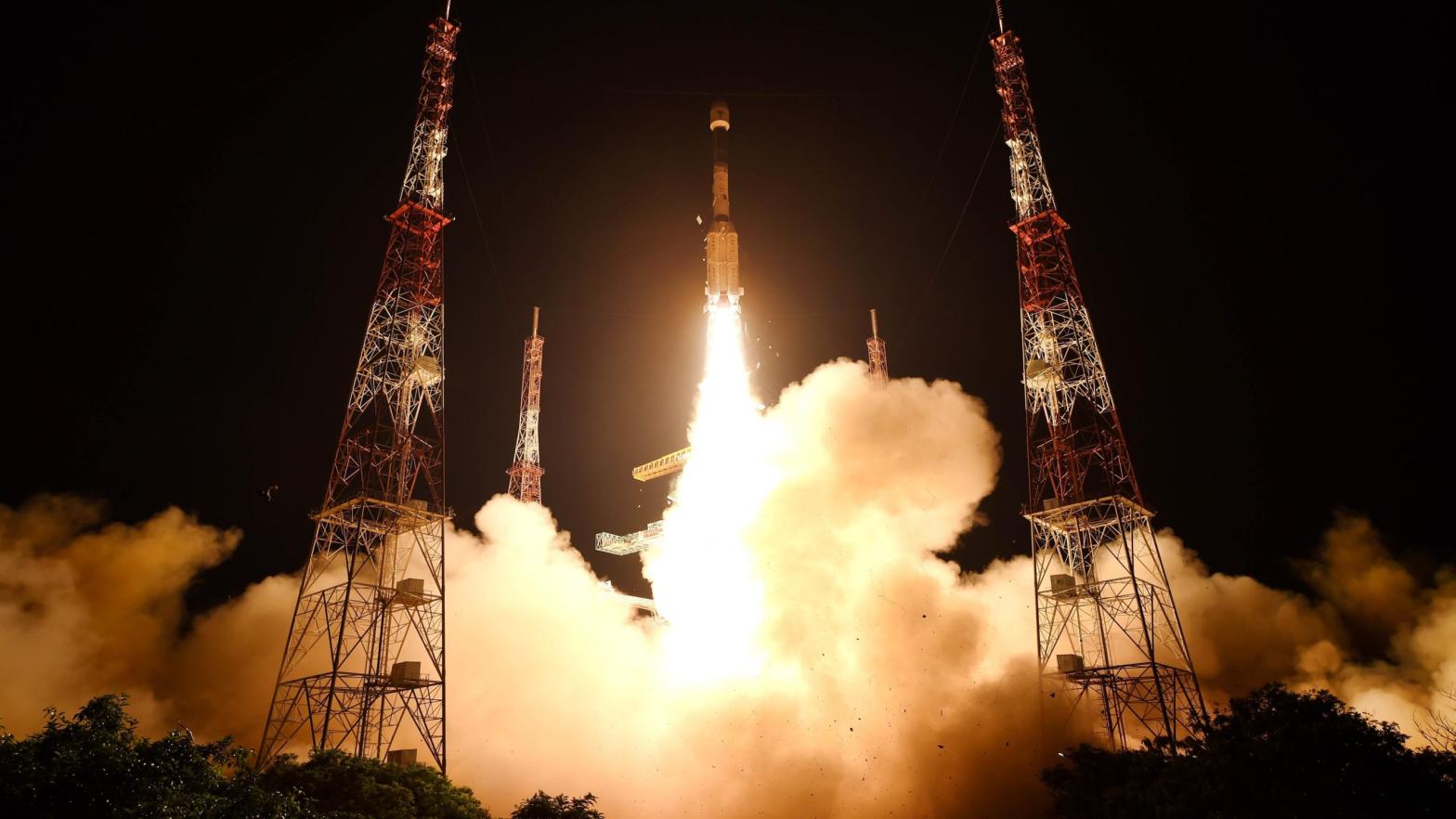 Launch of the GSLV-F10 rocket on August 12, 2021. (Image: ISRO)