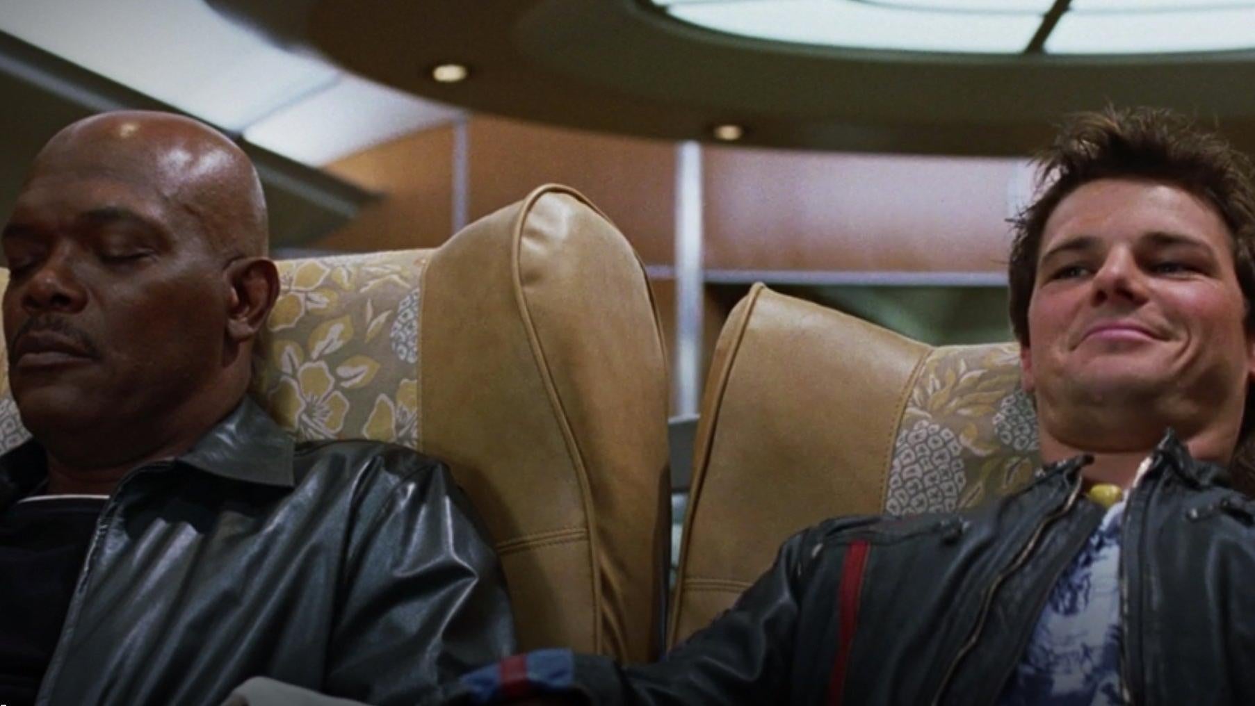 Samuel L. Jackson had to take a snooze after that first act. (Screenshot: New Line Cinema)