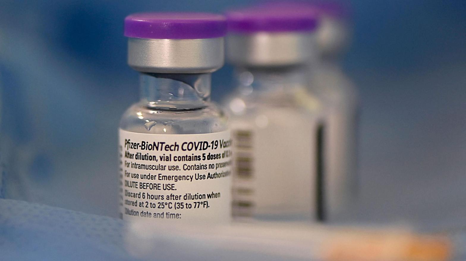 Vials of the Pfizer-BioNTech vaccine against covid-19. (Photo: Luis Acosta/AFP, Getty Images)