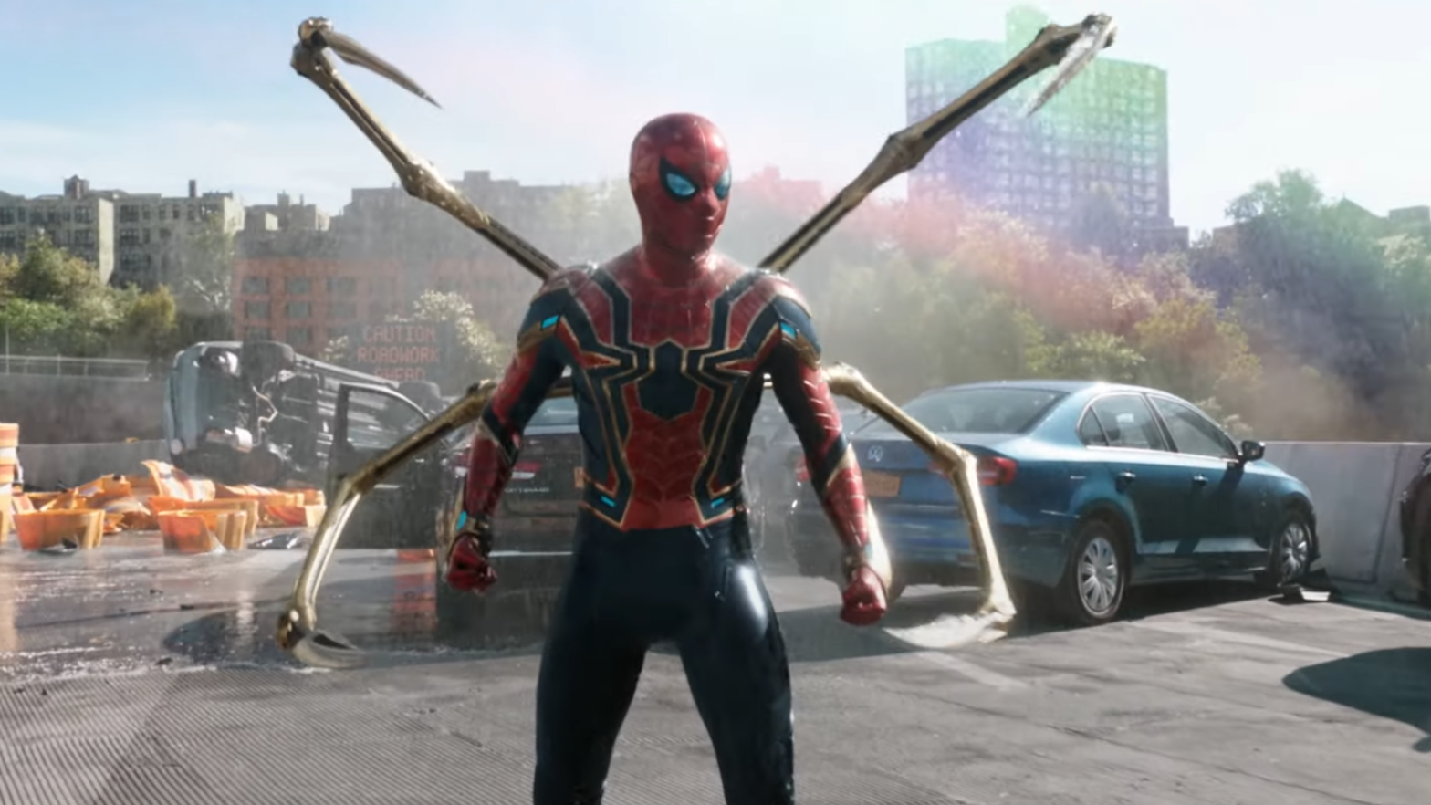 I guess he is pretty far away from those homes. (Screenshot: Sony Pictures/Marvel Studios)