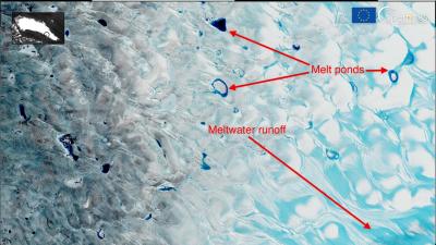 This Hauntingly Beautiful Image Shows Greenland’s Massive Melt