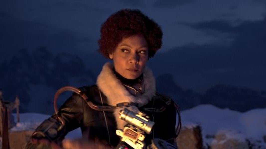 Val (Thandiwe Newton) looks sceptical, as well she should. (Image: Lucasfilm)