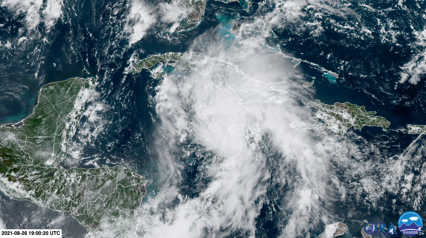 Tropical Depression Nine status: Big storm. (Image: NOAA/CIRA)