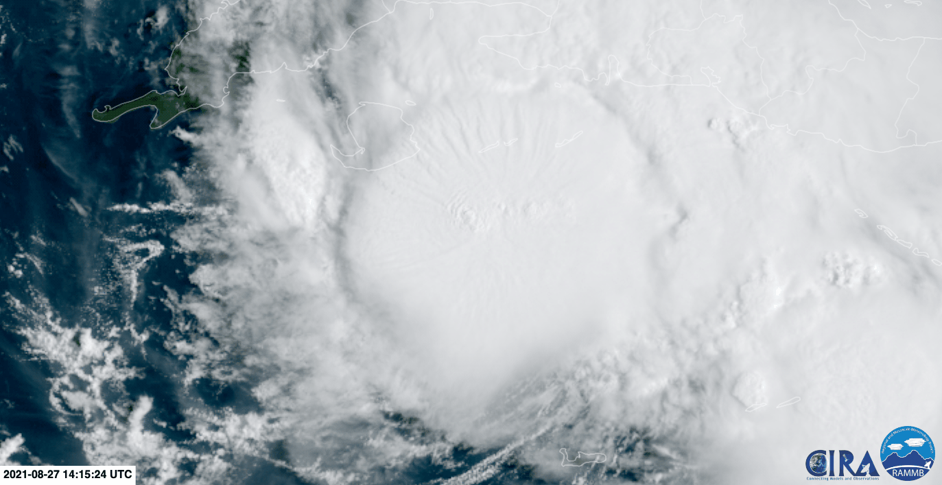 Tropical Storm Ida approaching Cuba. Once it passes over the island and into the Gulf of Mexico, all hell is set to break loose. (Image: NOAA/CIRA)