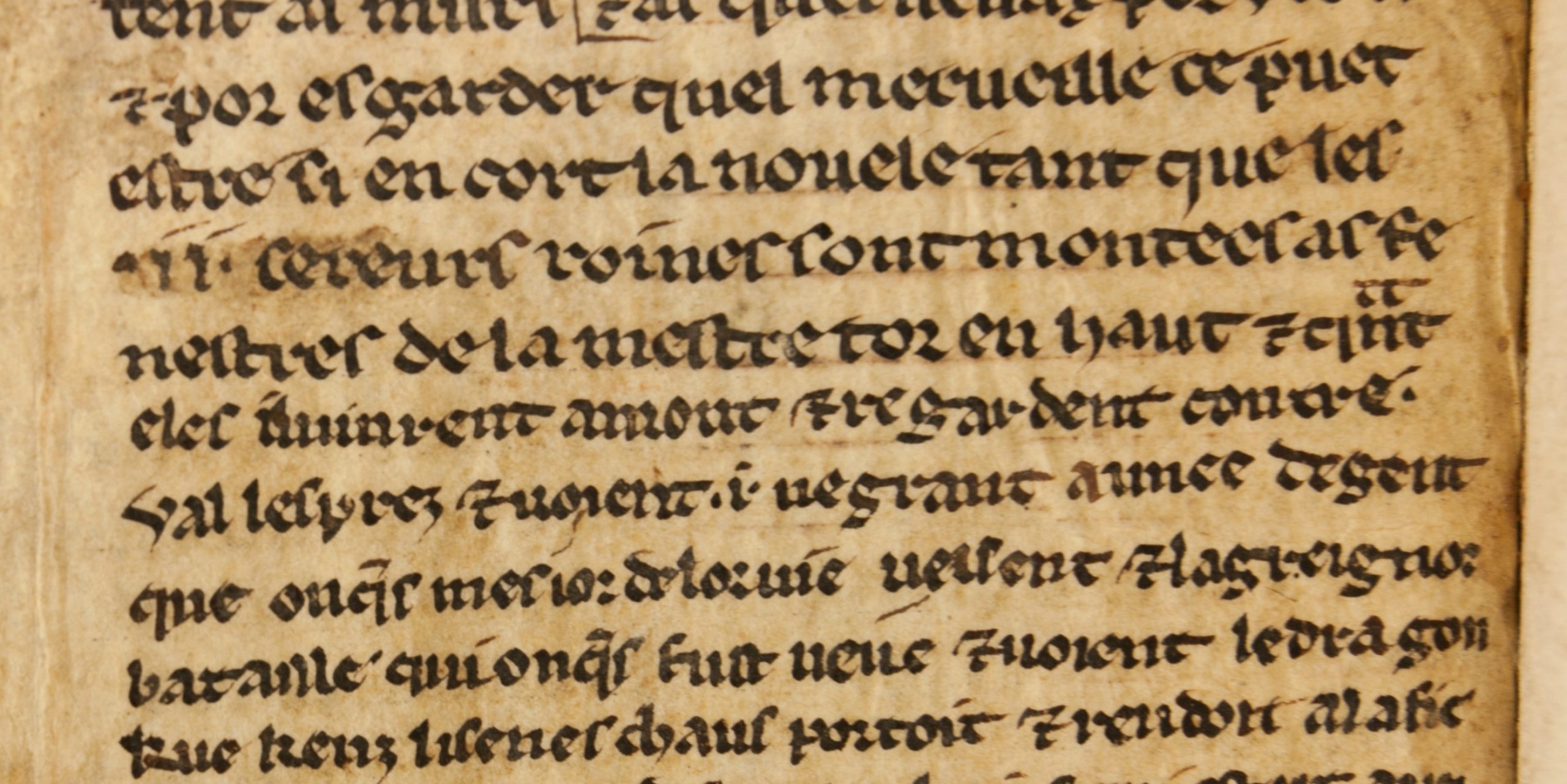 This fragment shows two different handwriting styles, belonging to two different scribes. (Photo: Don Hooper)