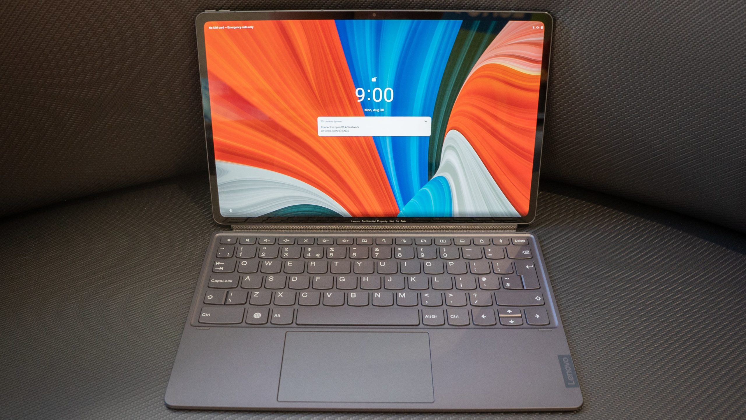 The Lenovo Tab P12 Pro is a big Android tablet with a 120Hz refresh rate display. (Photo: Florence Ion / Gizmodo)