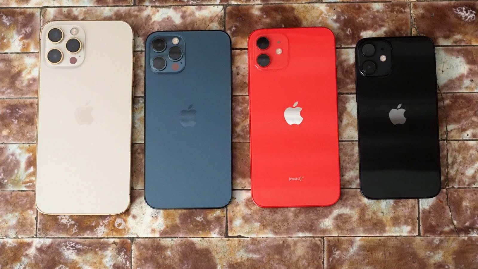 The iPhone 13 is also expected to have four models in the same sizes as the iPhone 12. (Photo: Caitlin McGarry/Gizmodo)