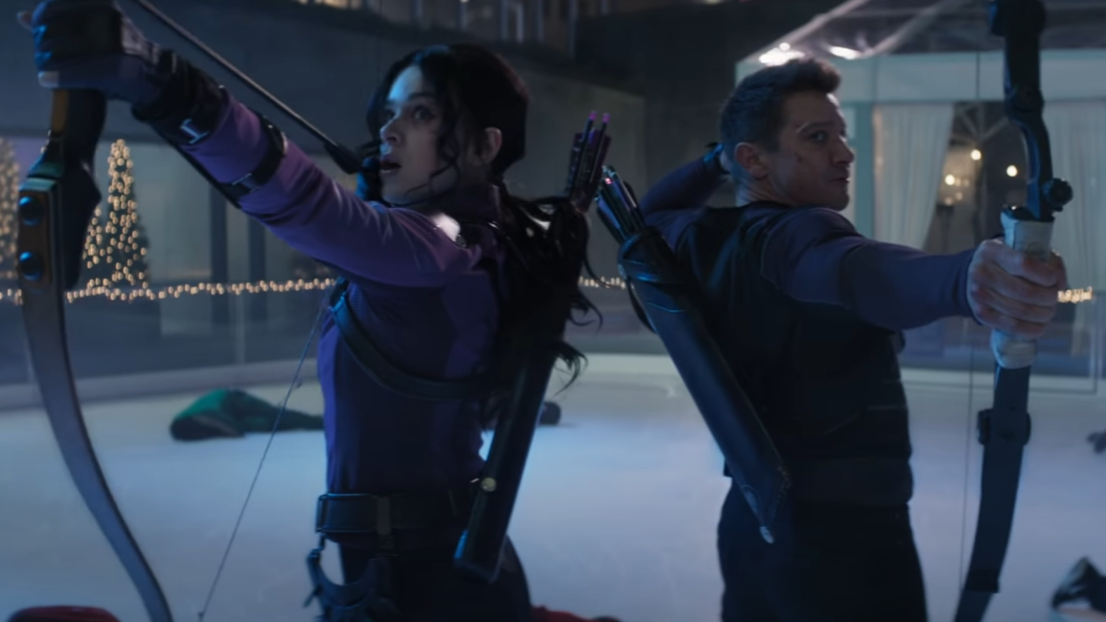 It's time for the avenging archers to... skate? (Screenshot: Marvel Studios)
