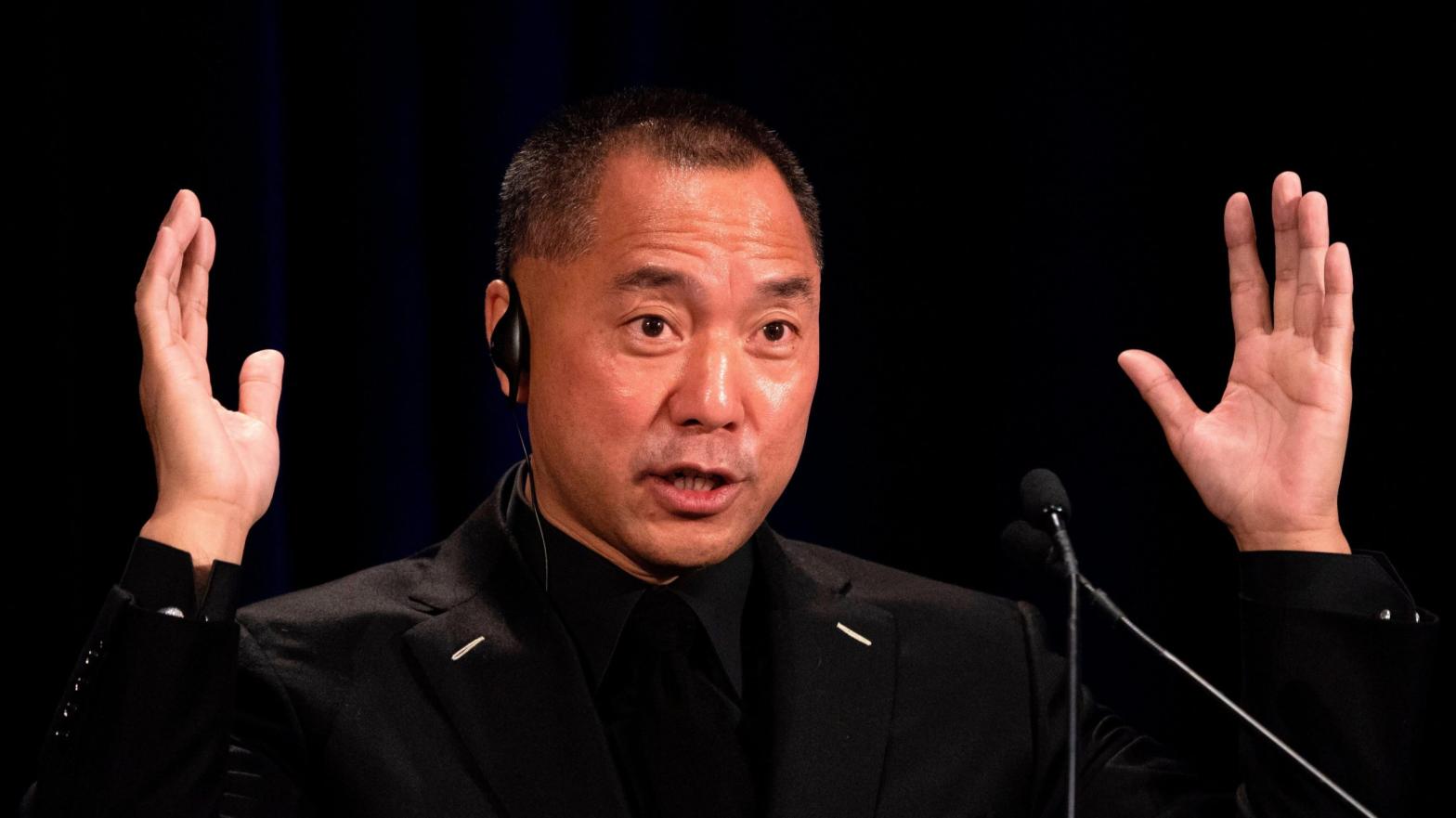 Guo Wengui, fugitive Chinese billionaire, seen here giving a news conference in November 2018 in New York. (Photo: Don Emmert / AFP, Getty Images)