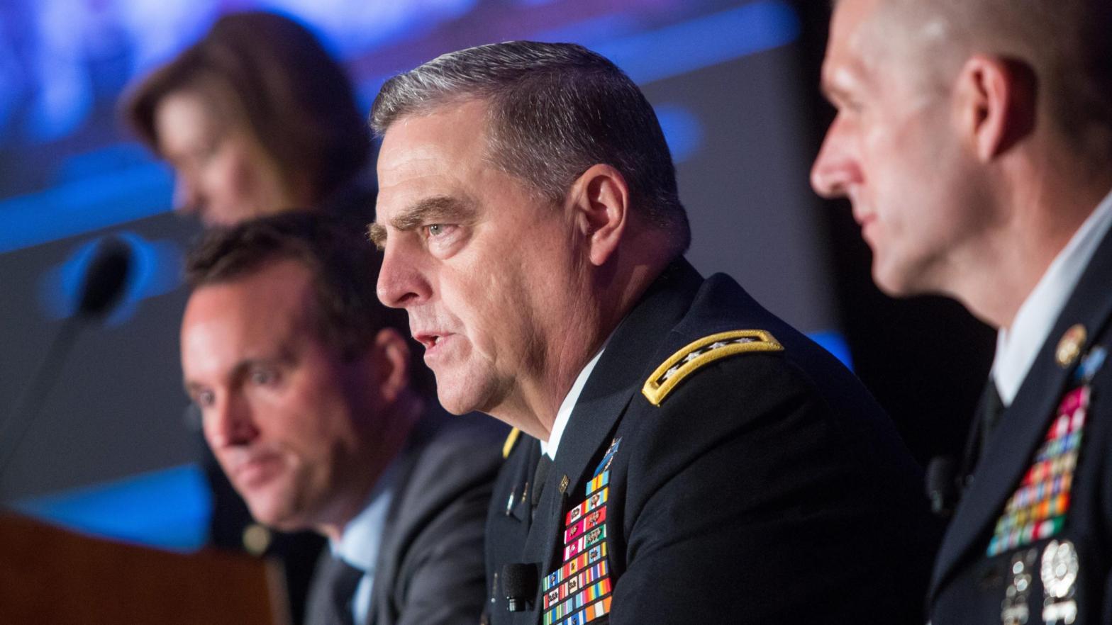 General Mark Milley, then the Army Chief of Staff, as seen at an Association of U.S. Army Annual Meeting in October 2016 in Washington, DC. (Photo: Allison Shelley, Getty Images)