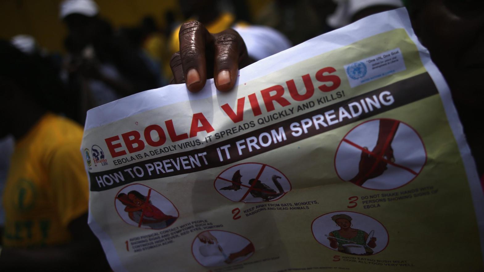 Public health advocates stage an Ebola awareness and prevention event on August 18, 2014 in Monrovia, Liberia, during the height of the deadliest outbreak to date in West Africa between 2013 and 2016.  (Photo: John Moore, Getty Images)