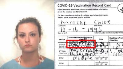 Woman Arrested With Fake ‘Maderna’ Vaccine Card Reportedly Bails on Zoom Hearing