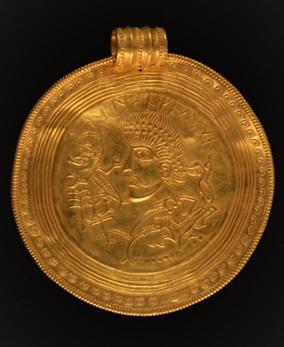 One of several medallions found at the site. (Image: Conservation Centre Vejle”)