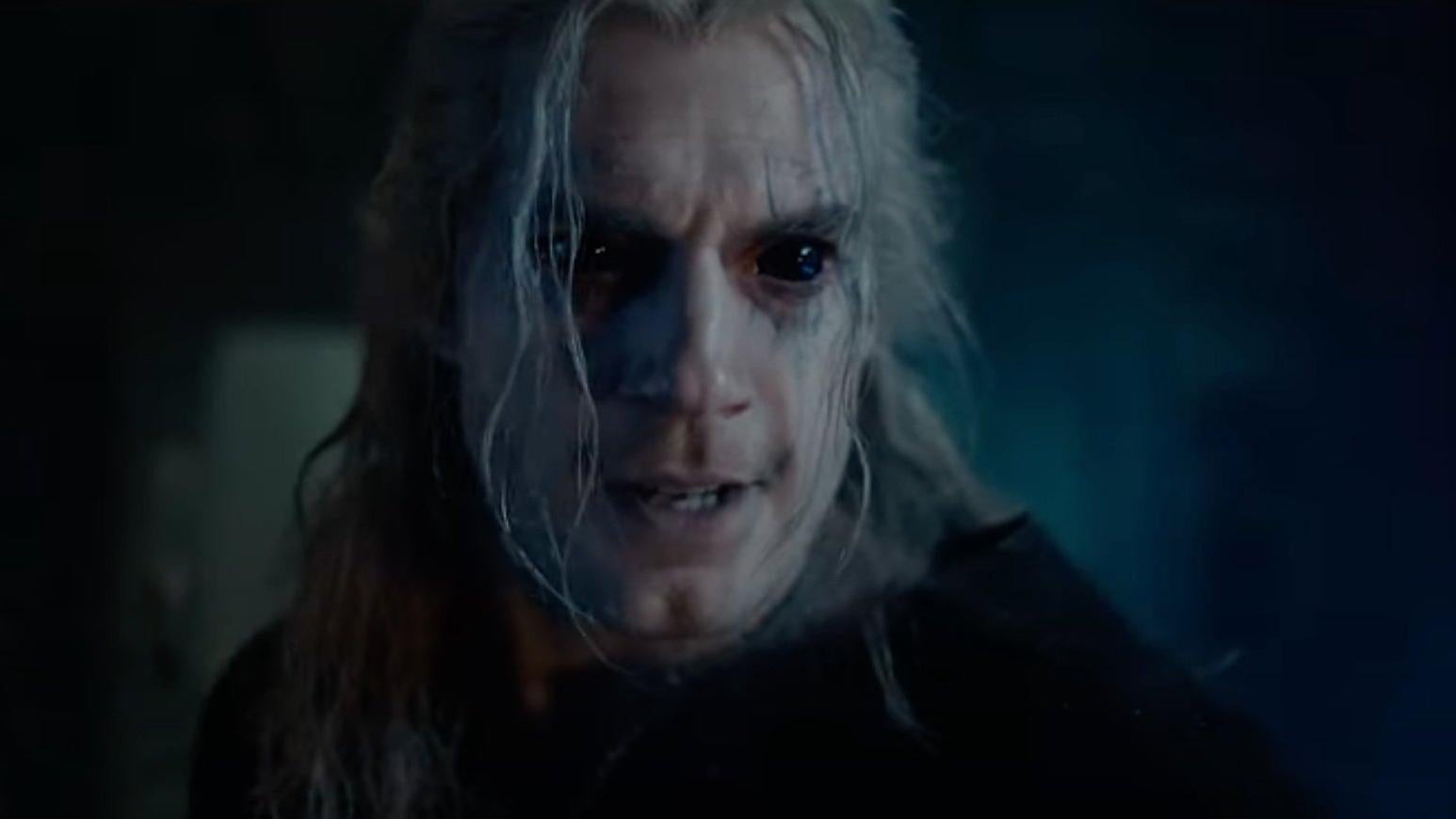 Henry Cavill getting dark on The Witcher season 2. (Screenshot: Netflix)
