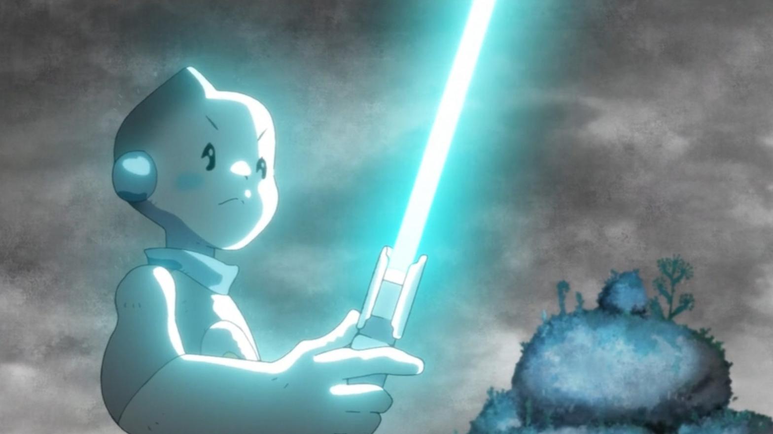 Astro Boy with a lightsaber? Don't mind if I do! (Screenshot: Disney+)