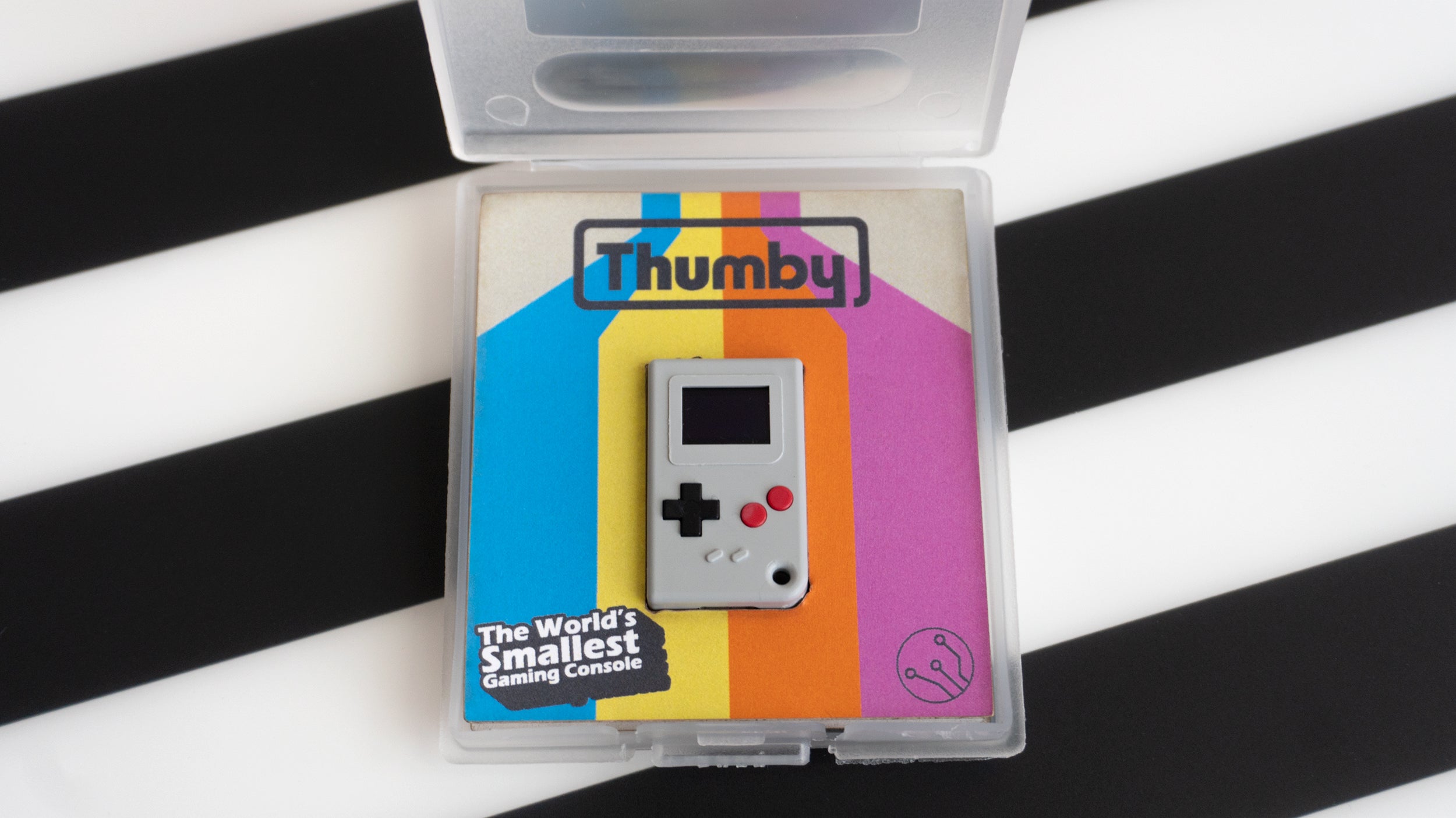 The Thumby we tested came inside a protected case for a Game Boy cartridge, with lots of room to spare. (Photo: Andrew Liszewski - Gizmodo)