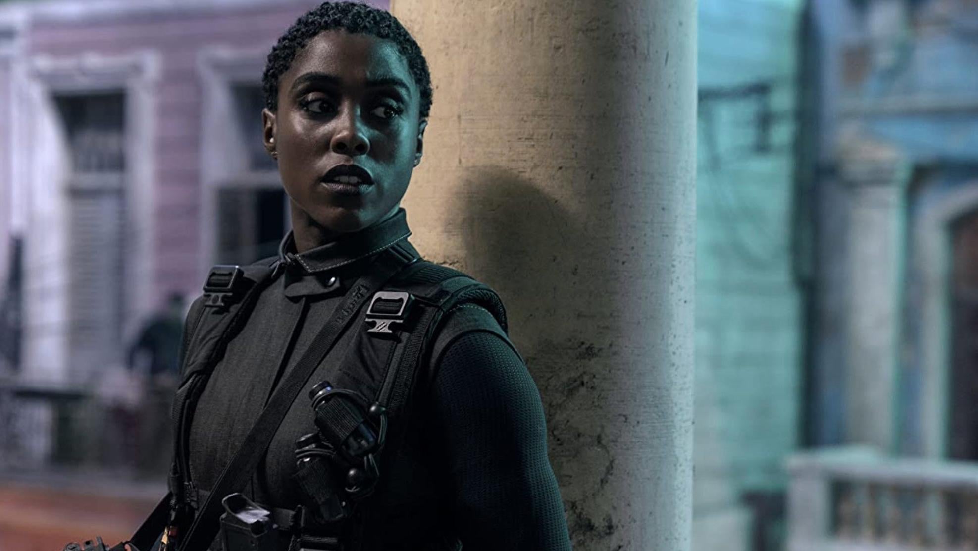 Lashana Lynch as 007 in No Time to Die. (Image: MGM)