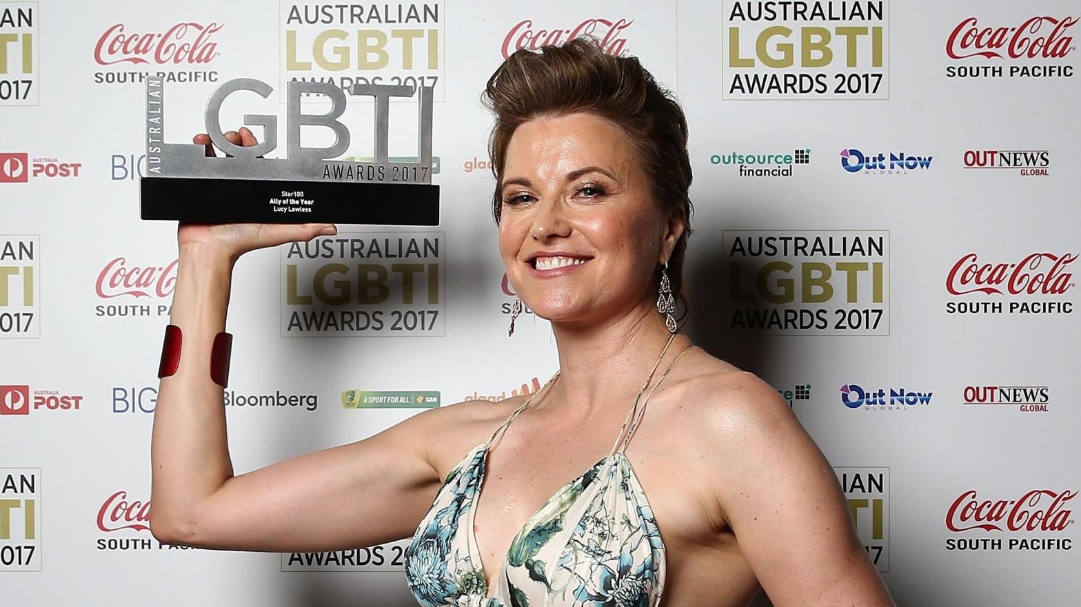 Lucy Lawless at Australian LGBTI Awards in 2017. (Photo: Mark Metcalfe/Getty, Getty Images)