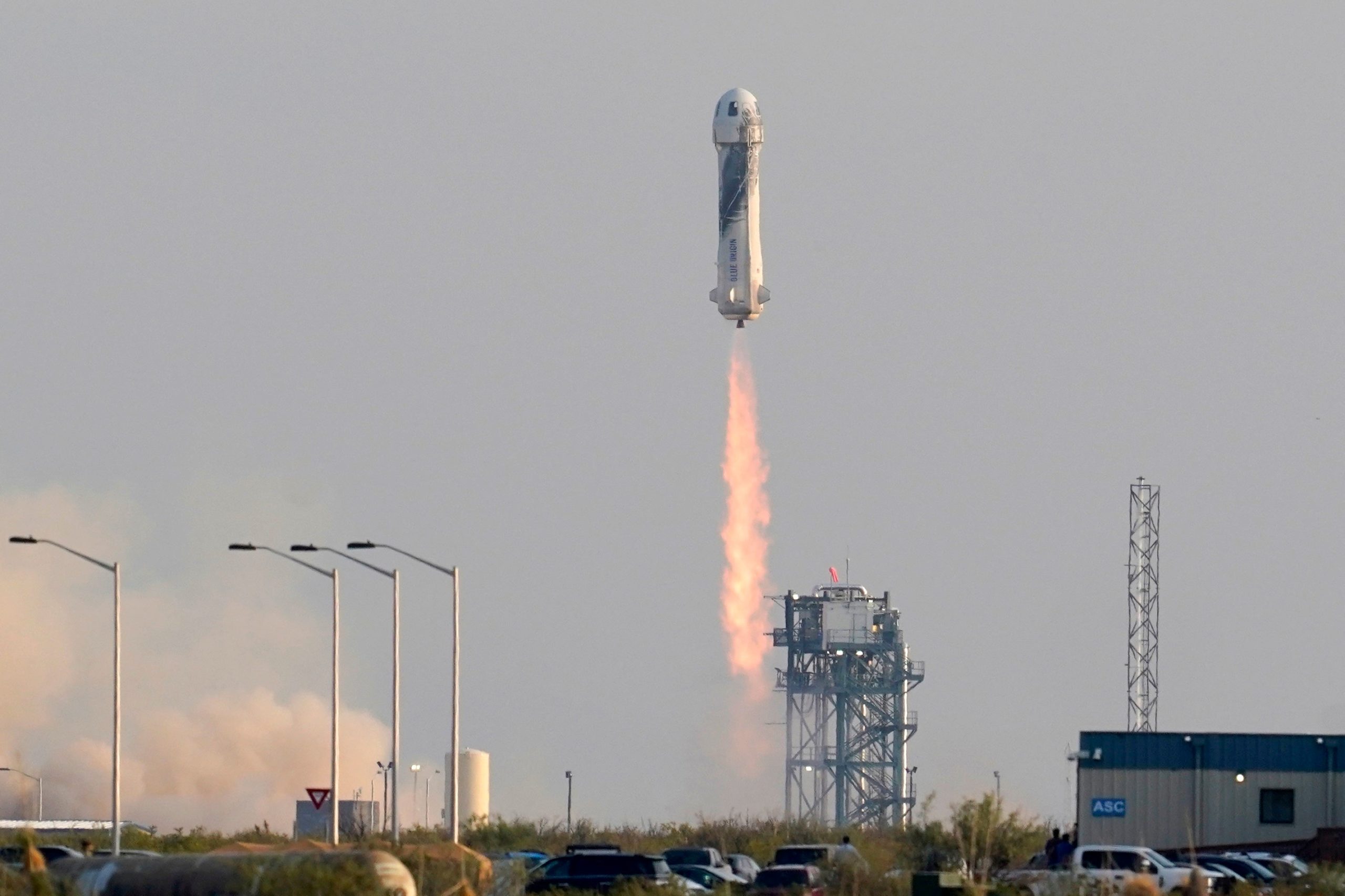 Launch of New Shepard on July 20, 2021. (Image: Tony Gutierrez, AP)