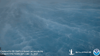 This Saildrone Footage Inside a Category 4 Storm Will Make You Seasick