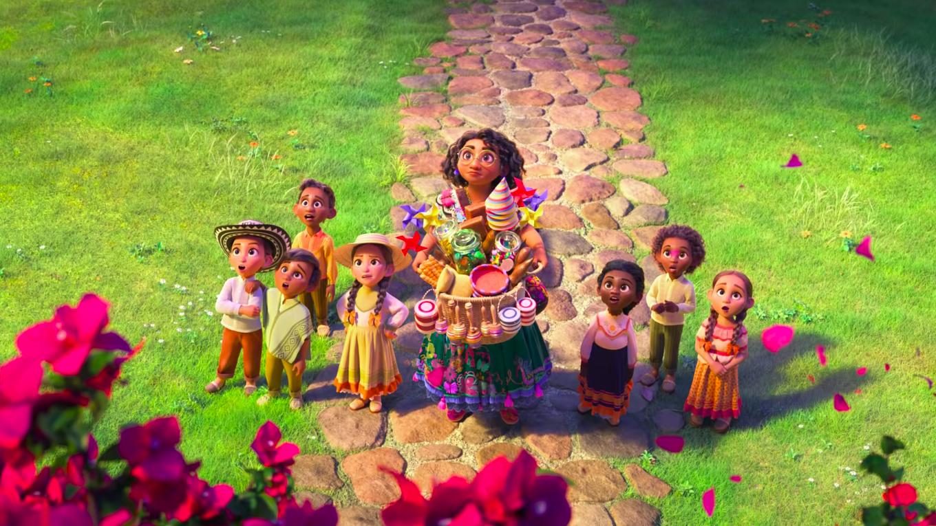 Mirabel and some of her neighbours taking in the sights. (Image: Disney)