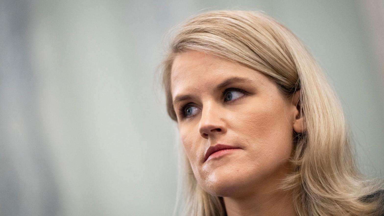 Former Facebook employee Frances Haugen listens to opening statements during a Senate hearing entitled 'Protecting Kids Online: Testimony from a Facebook Whistleblower' on Capitol Hill October 5, 2021 in Washington, DC.  (Photo: Drew Angerer, Getty Images)