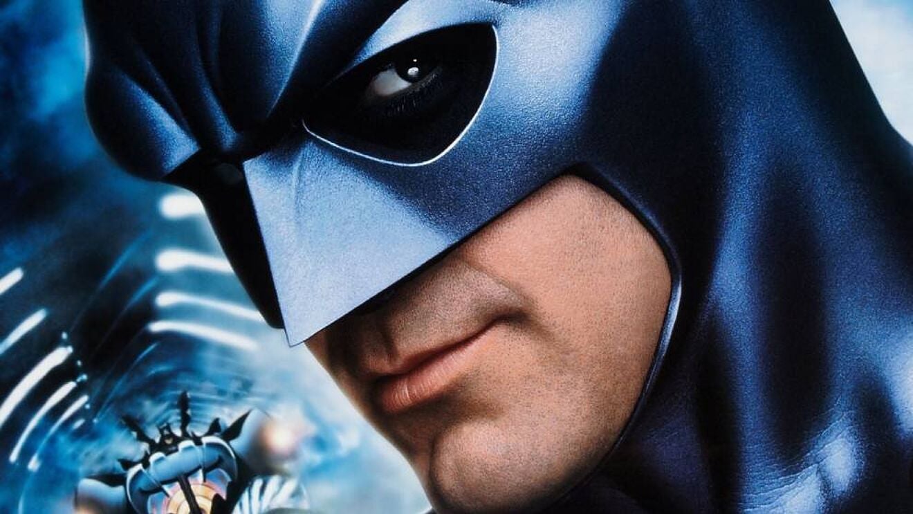 George Clooney as Batman in Batman and Robin. (Image: Warner Bros.)