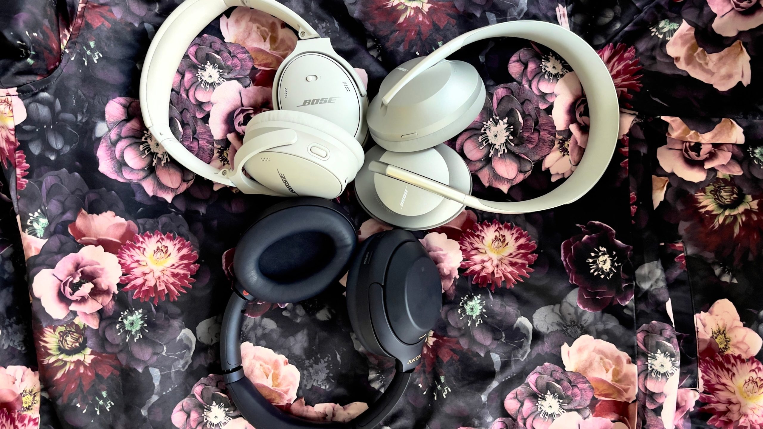 I regret to inform you, they're all good. L to R: Bose QC 45, Bose NC 700, Sony WH-1000XM4 (Photo: Victoria Song/Gizmodo)