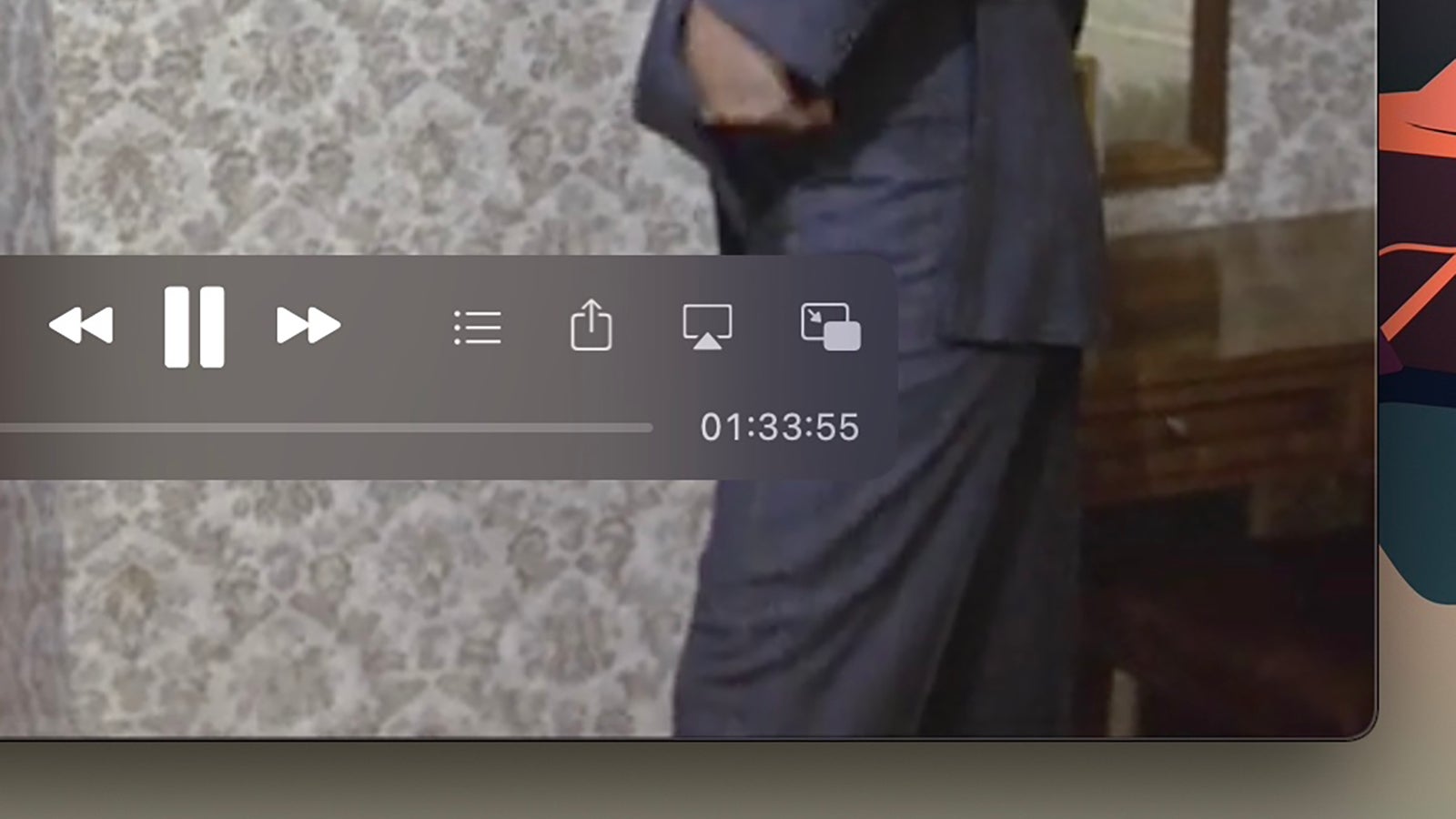 The picture-in-picture button in QuickTime on macOS. (Screenshot: macOS)