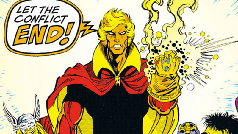 What will an Infinity Stone-less Adam Warlock look like? And... will he necessarily not be cut off from them after all? (Image: Ron Lim, Josef Rubinstein, Max Scheele, Evelyn Stein, and Jack Morelli/Marvel Comics)