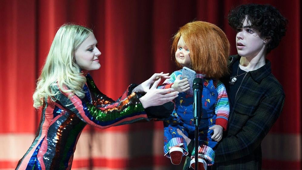 Chucky doesn't like Lexy either. (Photo: Photo by: Steve Wilkie/SYFY)