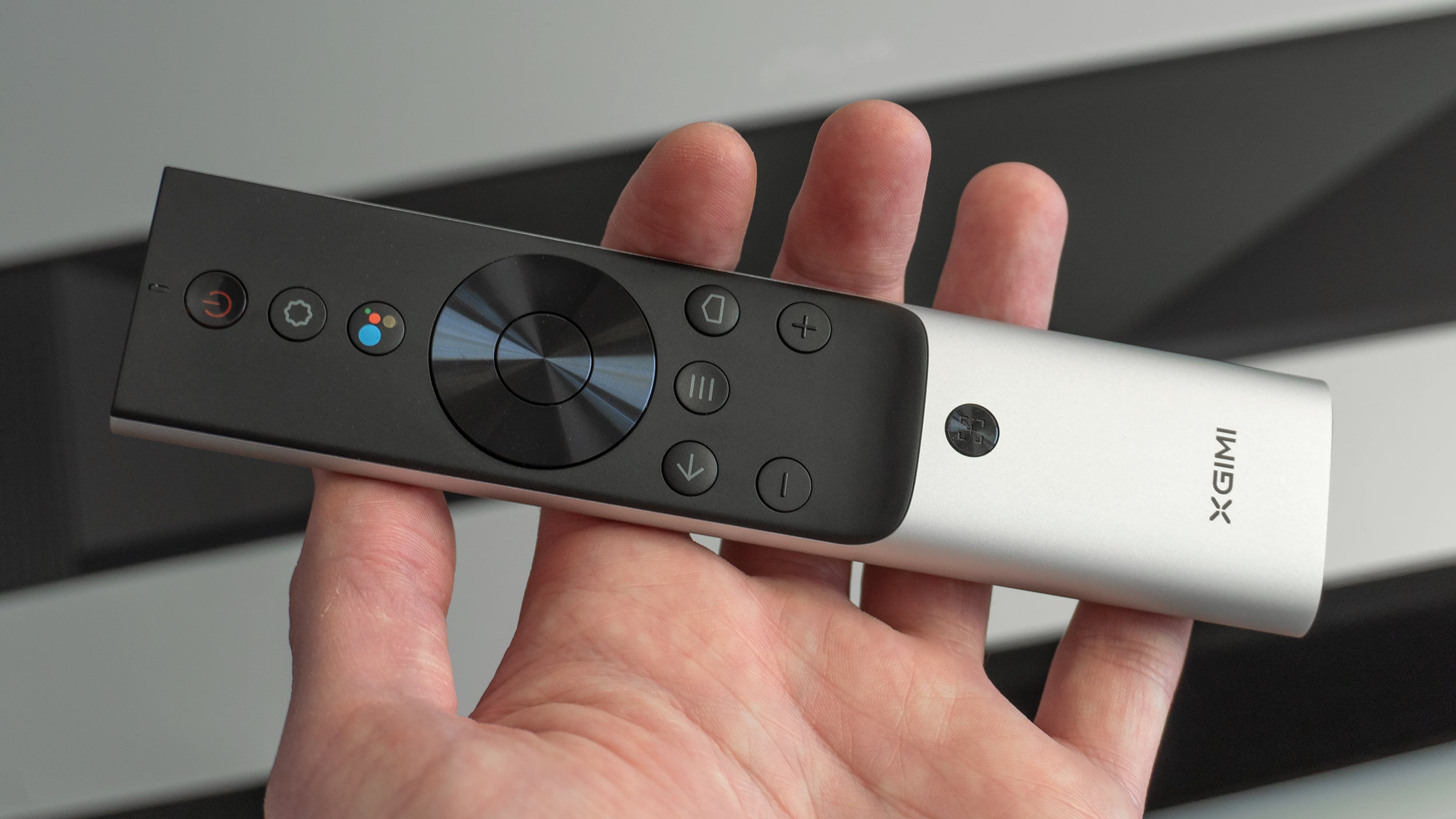 One of the best projector remotes I've tested, with shortcut buttons for key functions like focus and quickly accessing the projector's settings. (Photo: Andrew Liszewski - Gizmodo)