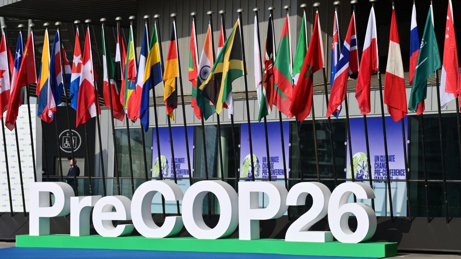 A general view shows the Milan Conference Centre, MiCO, set for the Pre-COP 26 summit on September 30, 2021. (Photo: Miguel Medina/AFP, Getty Images)