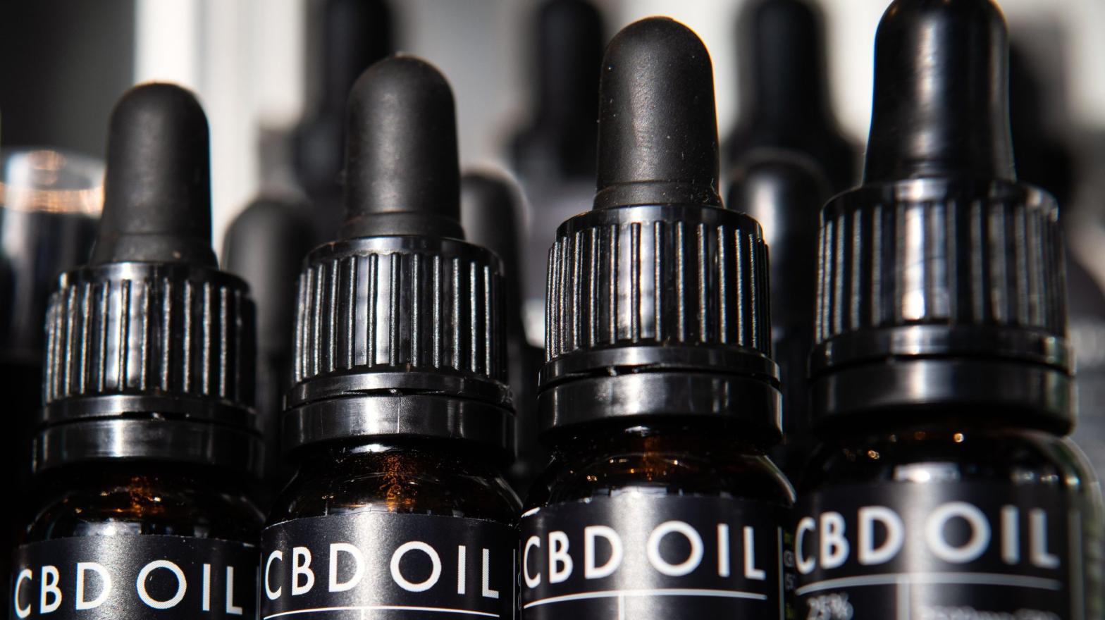 A row of bottles of CBD oil are seen in a branch of the health chain Planet Organic on February 17, 2020 in London, England.  (Photo: Leon Neal, Getty Images)