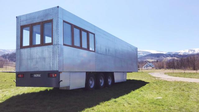 You Can Now Sleep in a Retired Semi Truck Trailer Tiny House