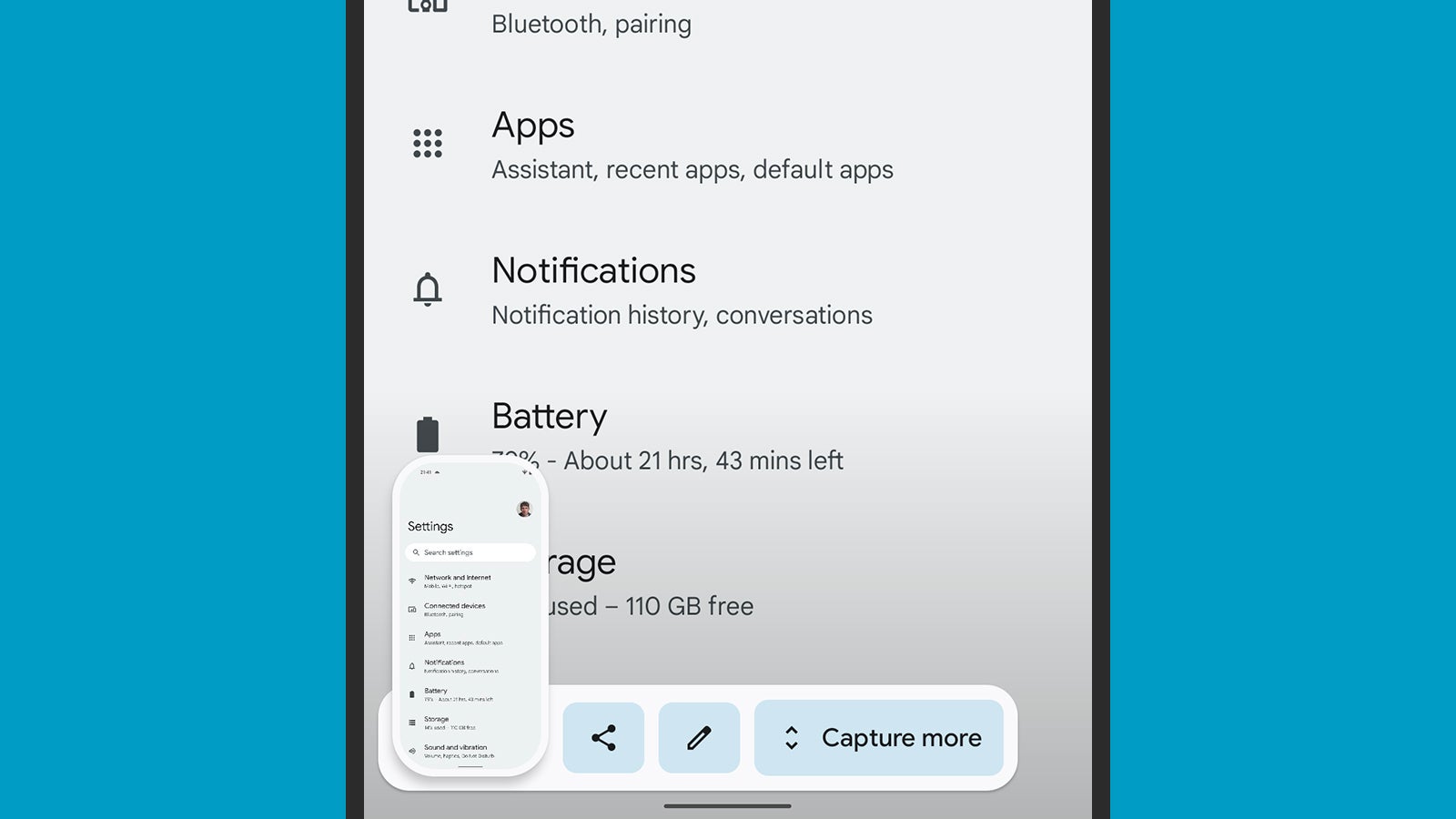 Screenshot: Android 12