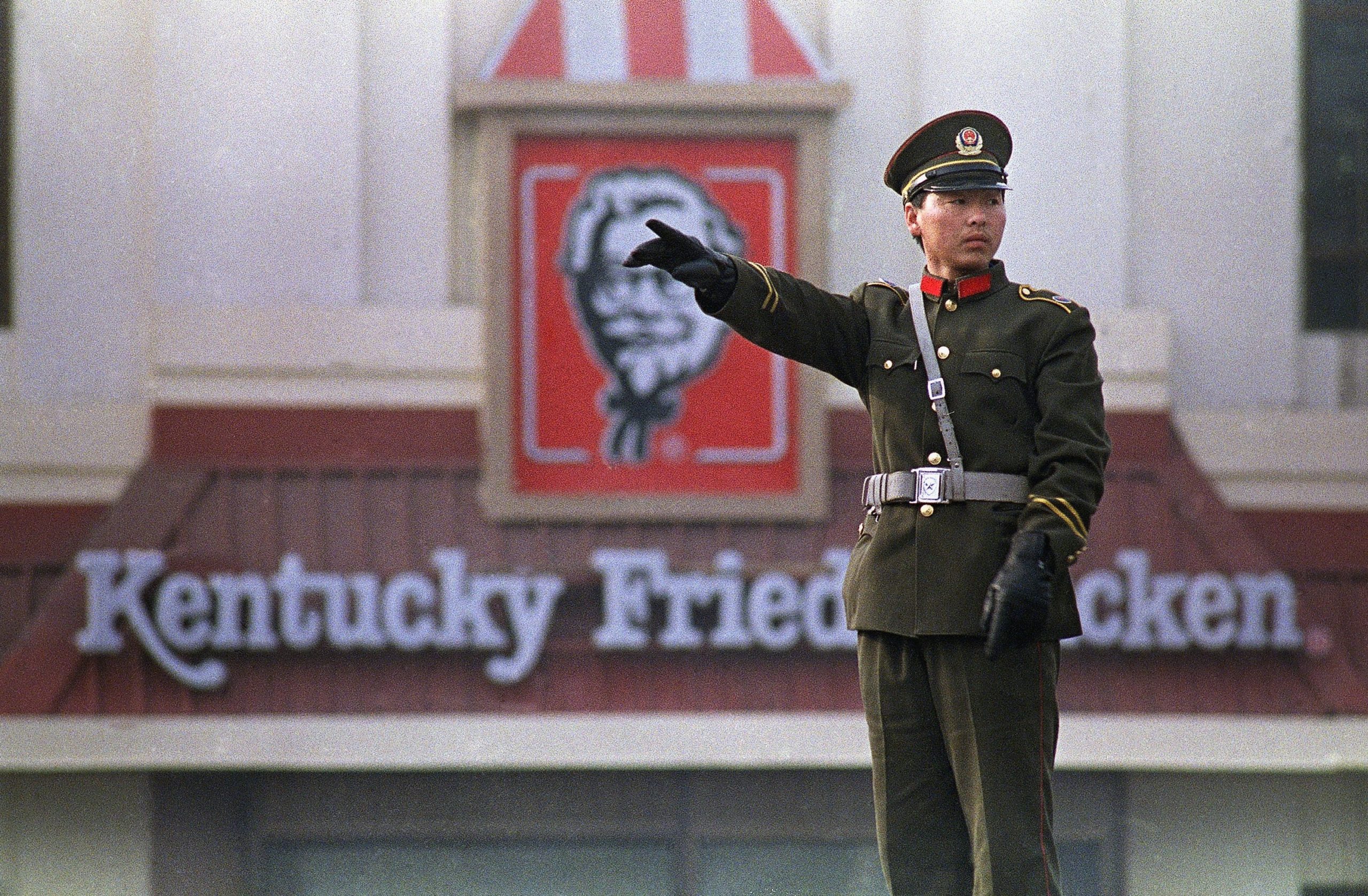 A Kentucky Fried Chicken restaurant in Beijing, China, photographed in 1989. (Photo: Mark Avery, AP)