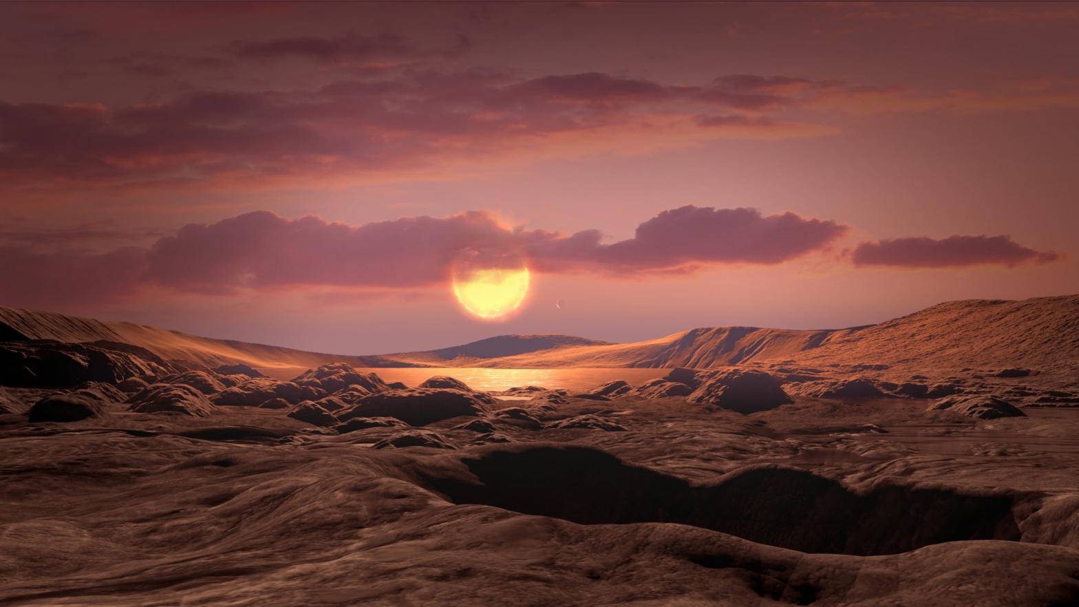 Artist's impression of the surface of exoplanet Kepler-1649c. (Image: NASA/Ames Research Centre/Daniel Rutter)