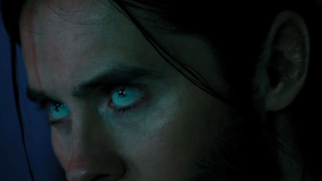 Michael Morbius (Jared Leto) using his bat-enhanced vision and hearing. (Screenshot: Sony/Marvel)