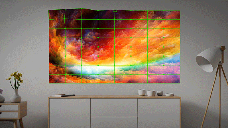 This 4K Laser Projector Can Compensate for the Colour of a Painted Wall