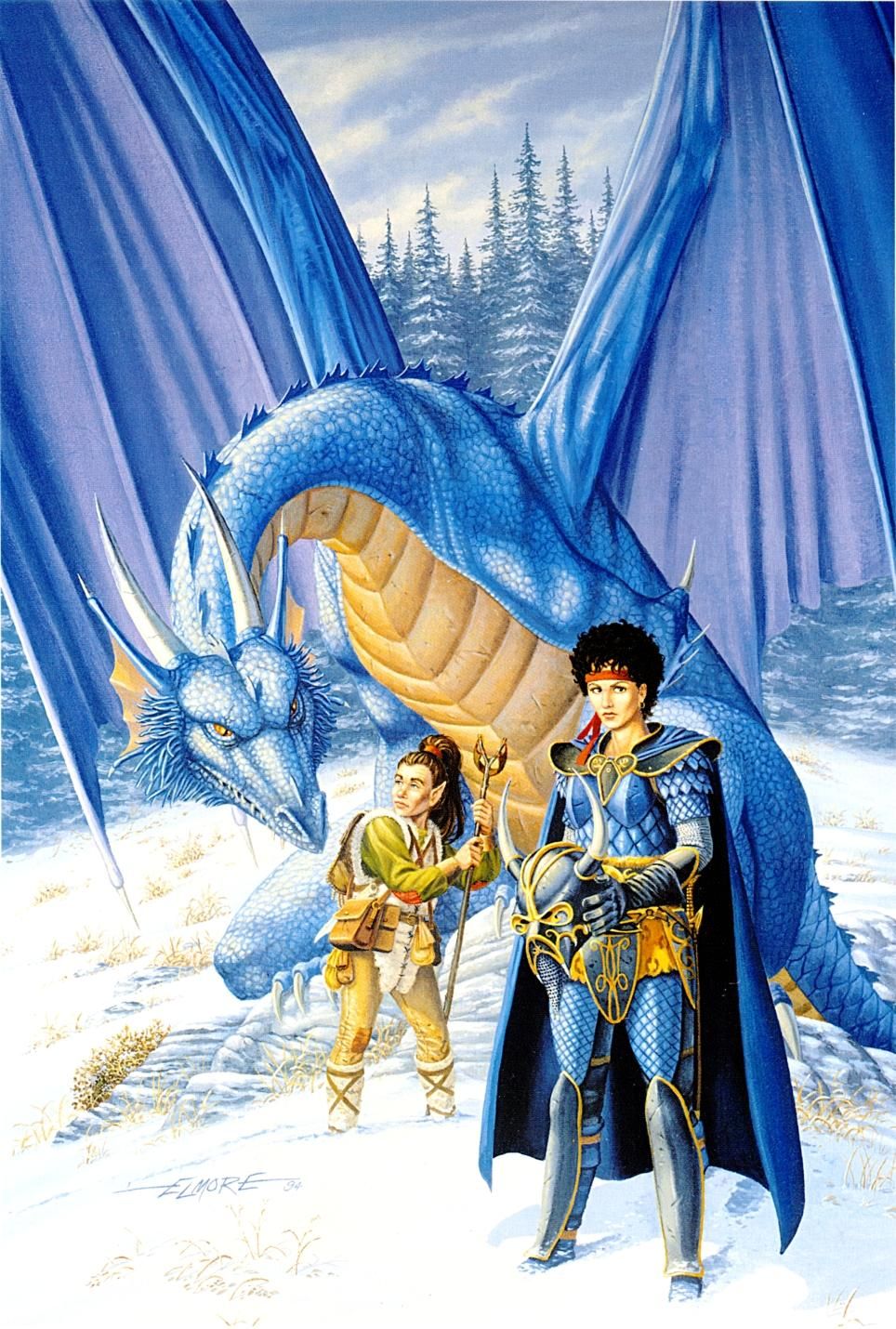 Larry Elmore art of Tas and Kitiara from the Masters of Dragonlance art book. (Image: Wizards of the Coast)