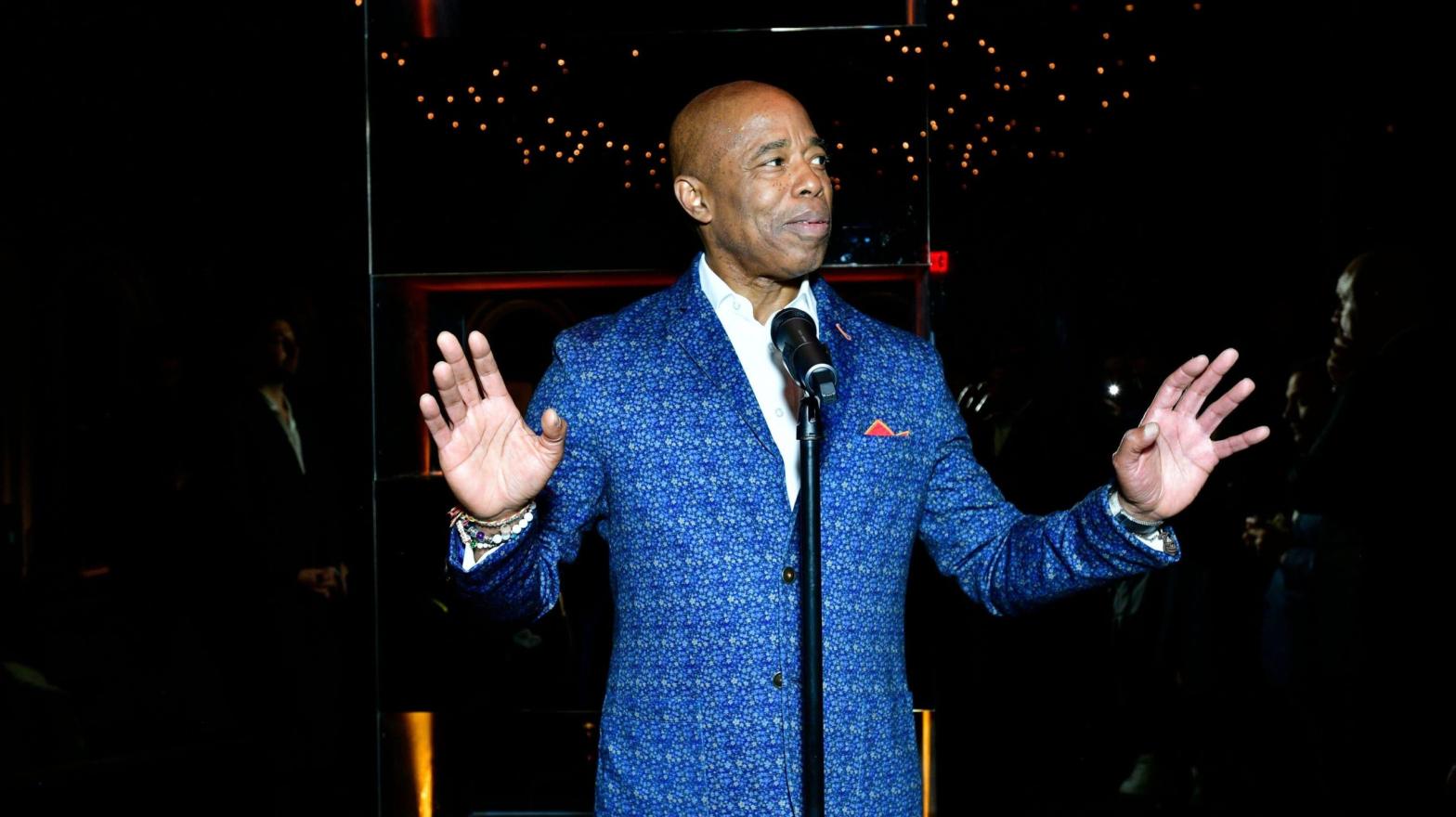 Eric Adams speaks at the Mayor Elect Eric Adams Celebration Party at Zero Bond on November 2, 2021 in New York City. (Photo: Eugene Gologursky, Getty Images)