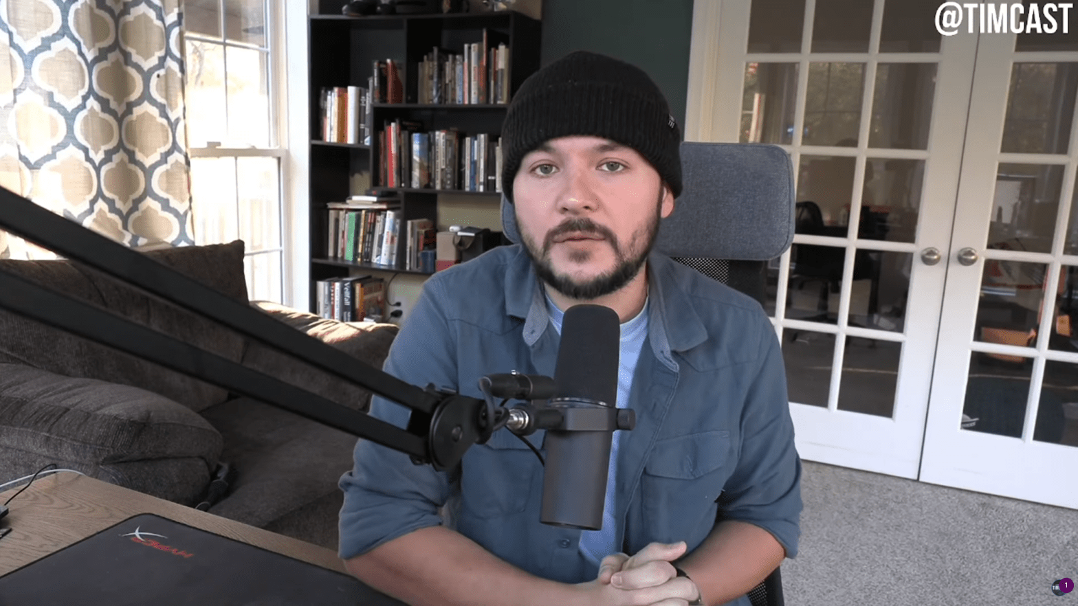 Right-wing YouTuber Tim Pool. (Screenshot: Timcast IRL / YouTube, Fair Use)