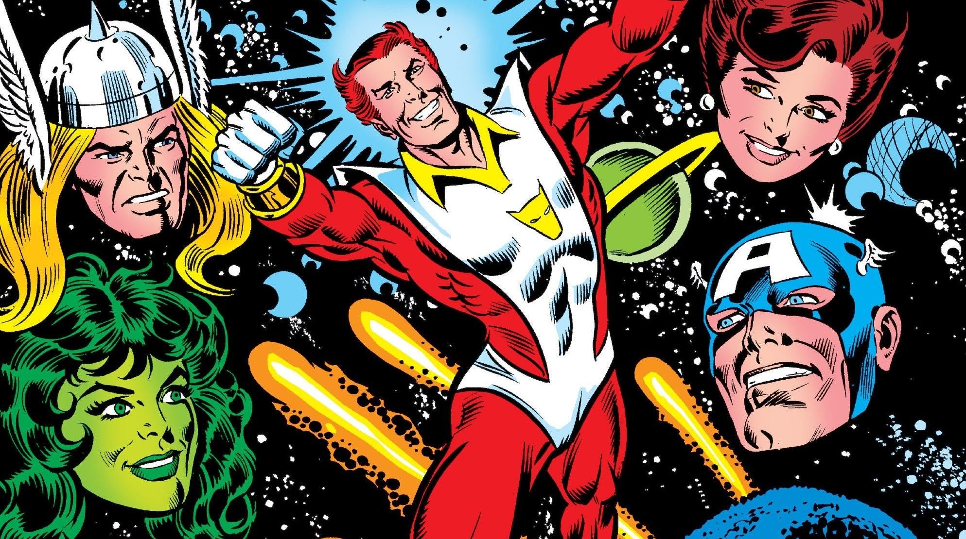 Eros, also known as Starfox, on the cover of Avengers #232. (Image: Al Milgrom, Joe Sinnott, Christie Scheele/Marvel)