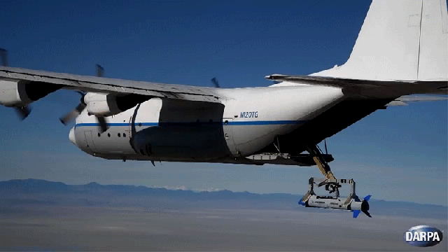 Watch a Cargo Plane Snatch a Drone Right Out of the Sky Mid-Flight