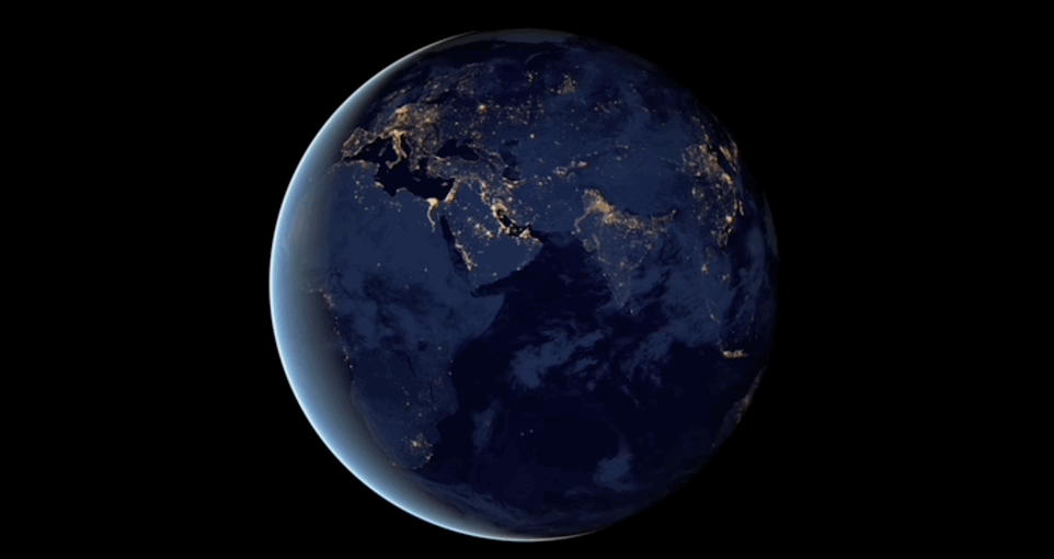 Light's out! (Gif: NASA Earth Observatory)